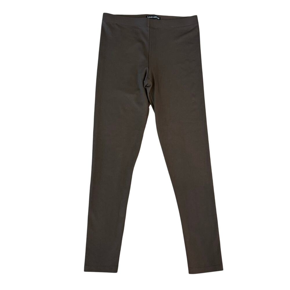 Revolve David Lerner Classic Mid-Rise Leggings Stretch Size Medium Brown